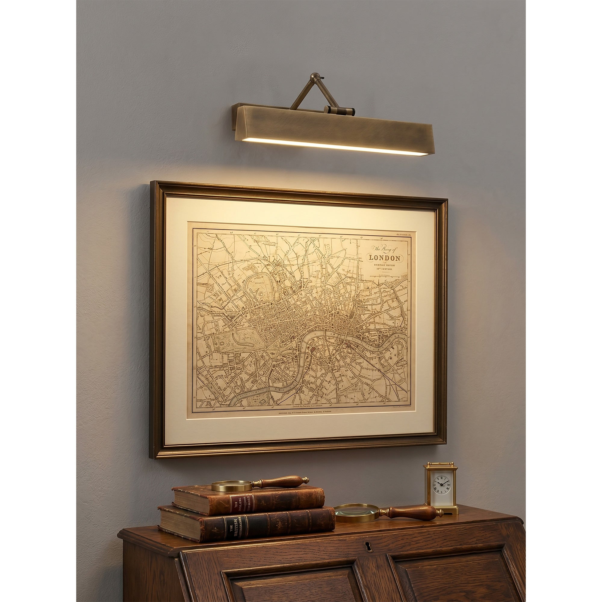 Front view of the 60 cm size variant of the Carlisle sconce.