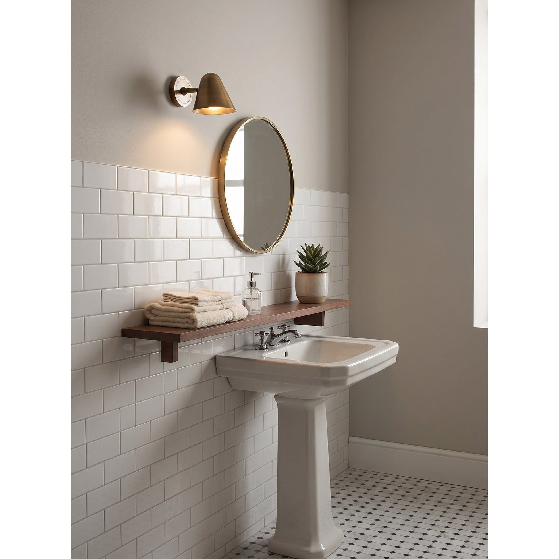 Side view of the Casa Cone Wall Sconce in black.