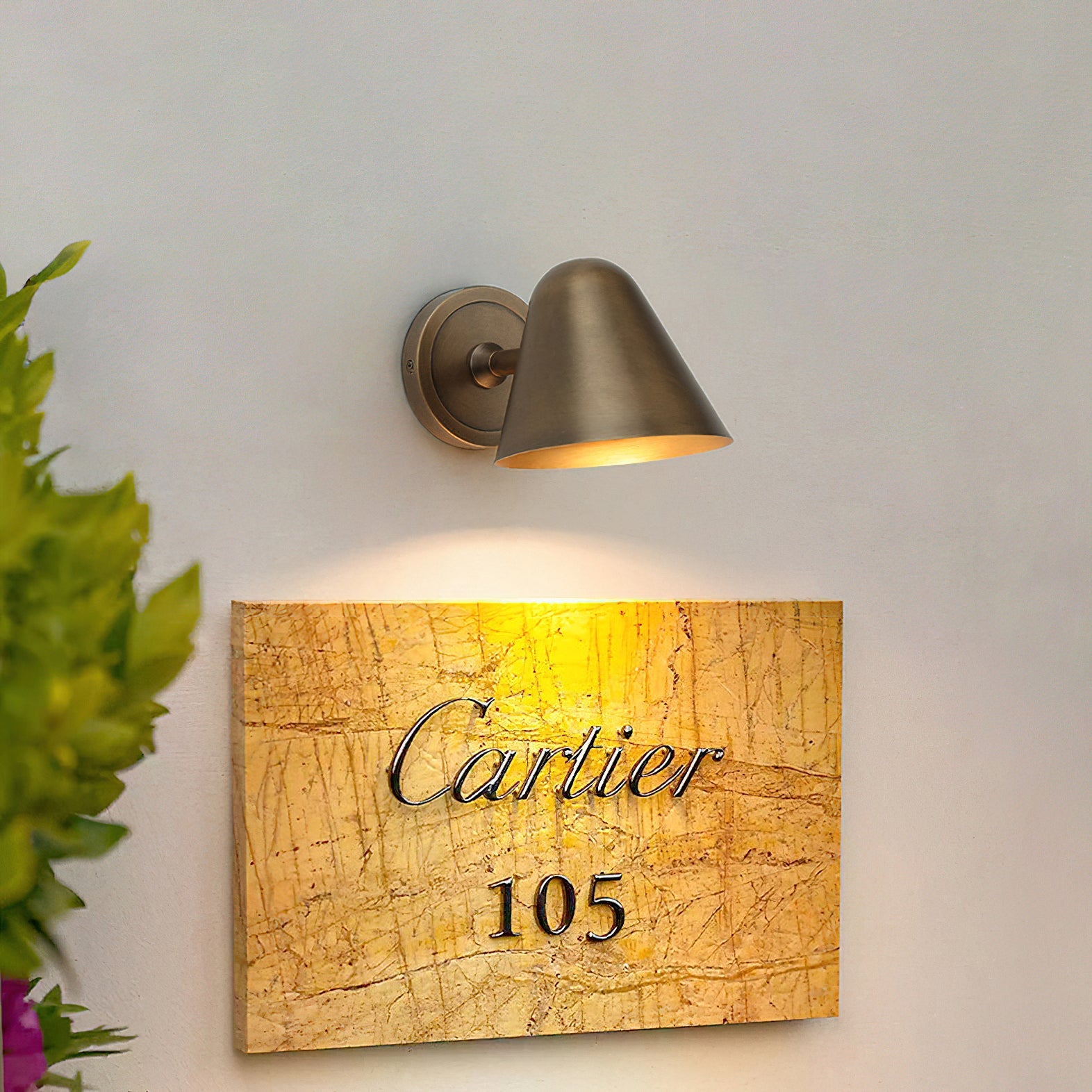 Front view of the Casa Cone Wall Sconce in black finish.