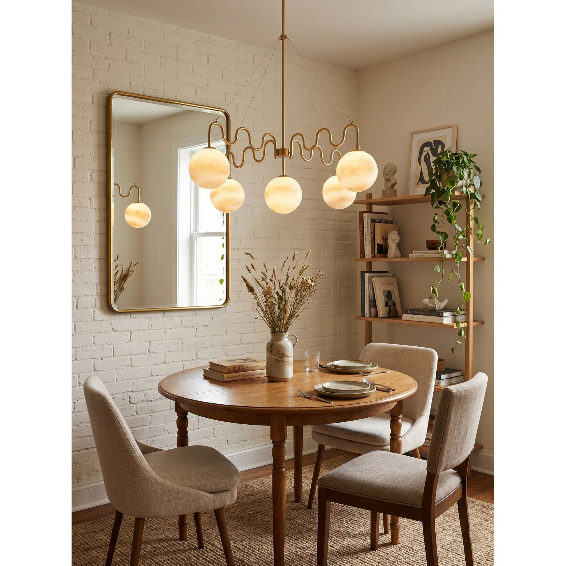 Top-down view of the Cecil Balanced Glass Chandelier.