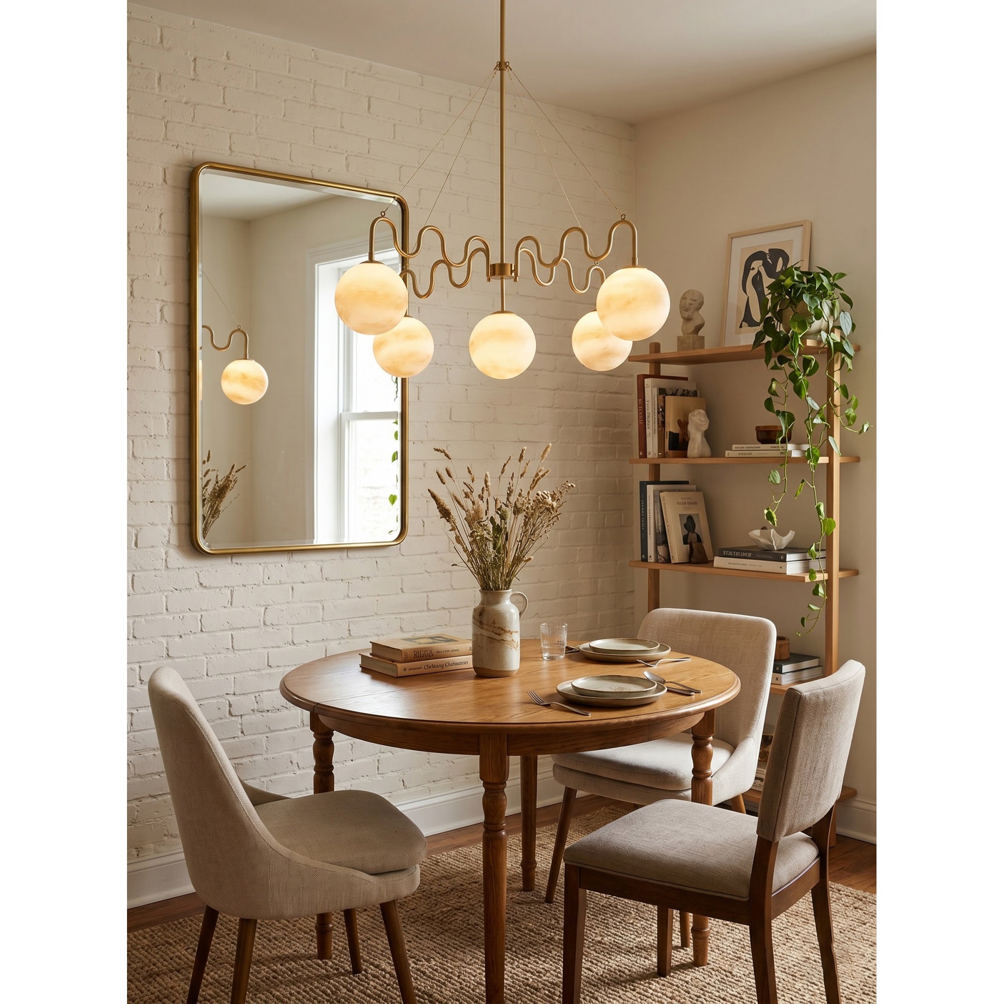 Top-down view of the Cecil Balanced Glass Chandelier.