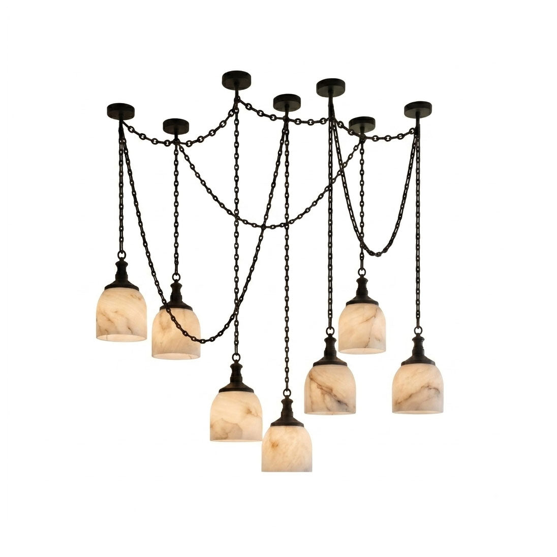 Vernwick Chain Alabaster Chandelier