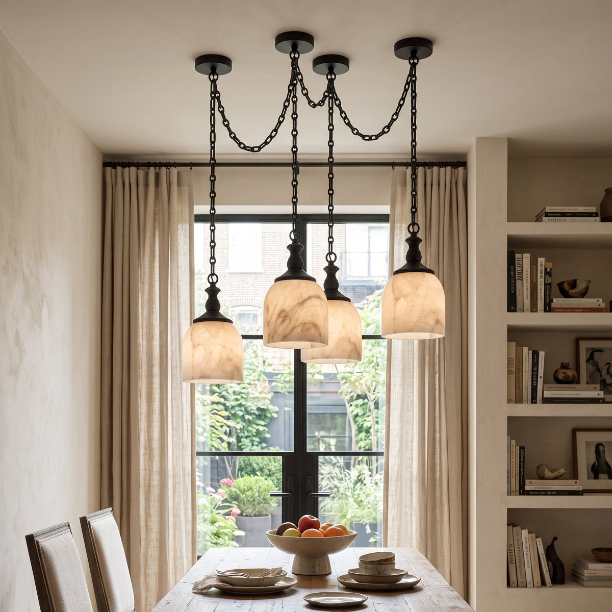 Vernwick Chain Alabaster Chandelier
