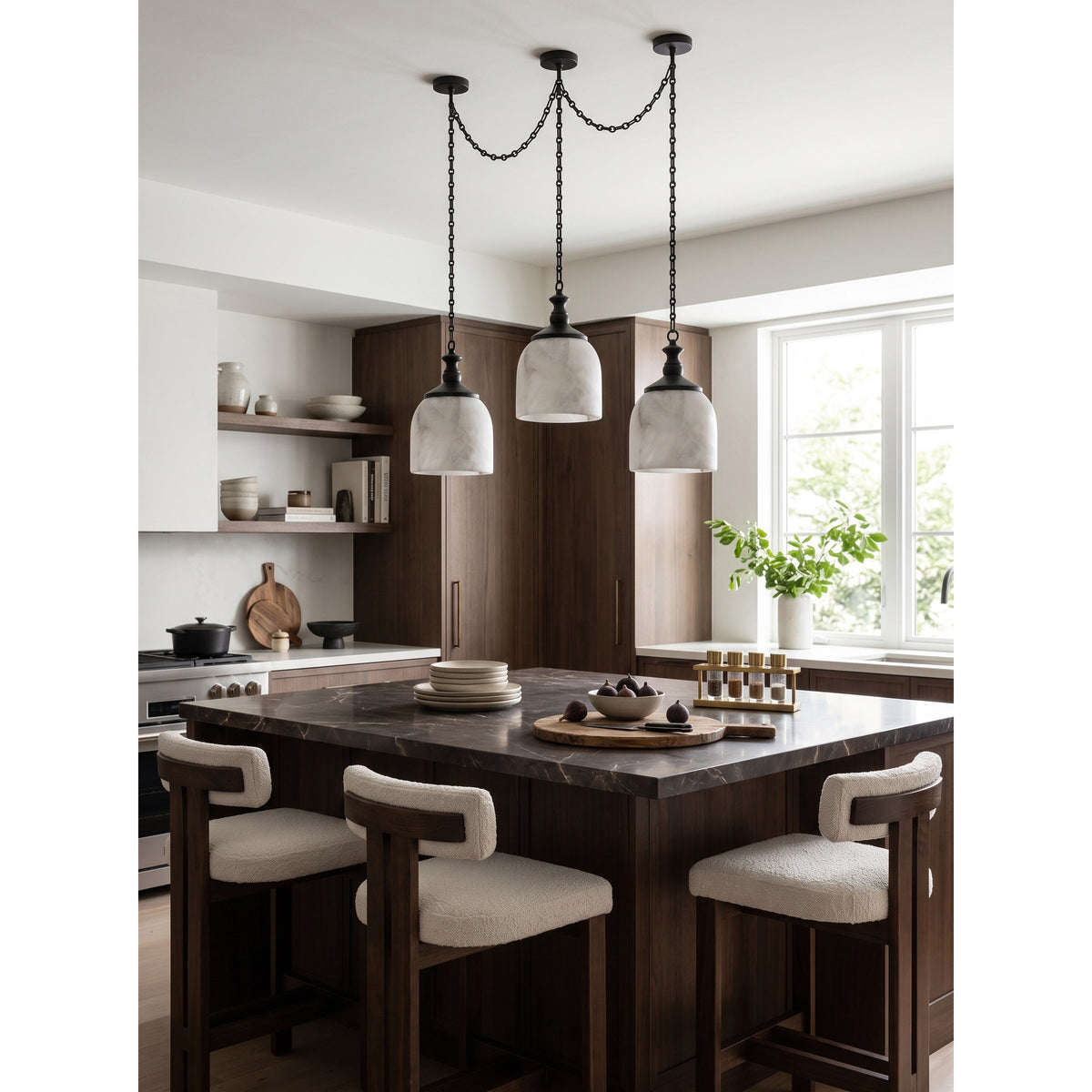 Vernwick Chain Alabaster Chandelier