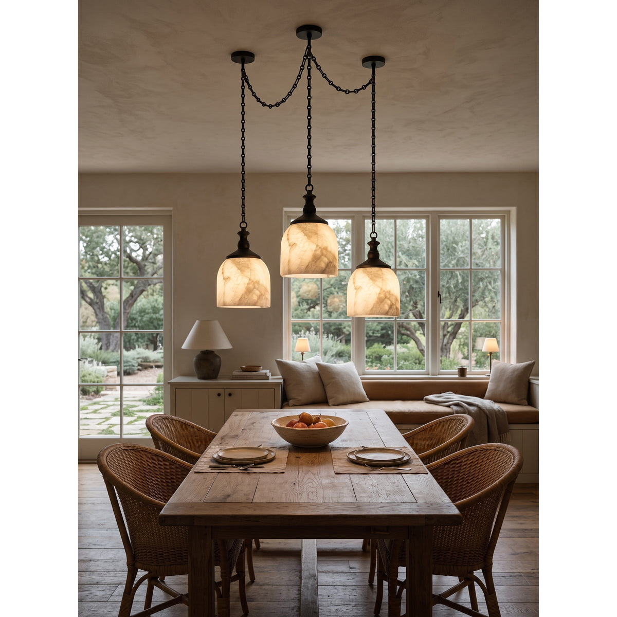 Vernwick Chain Alabaster Chandelier