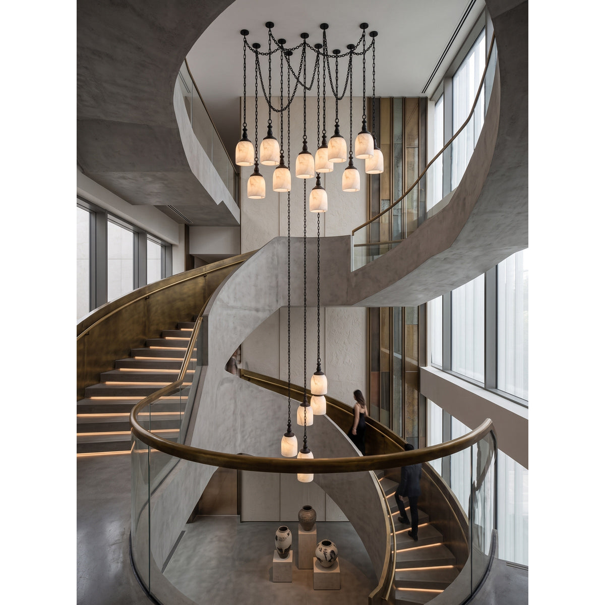 Vernwick Chain Alabaster Chandelier