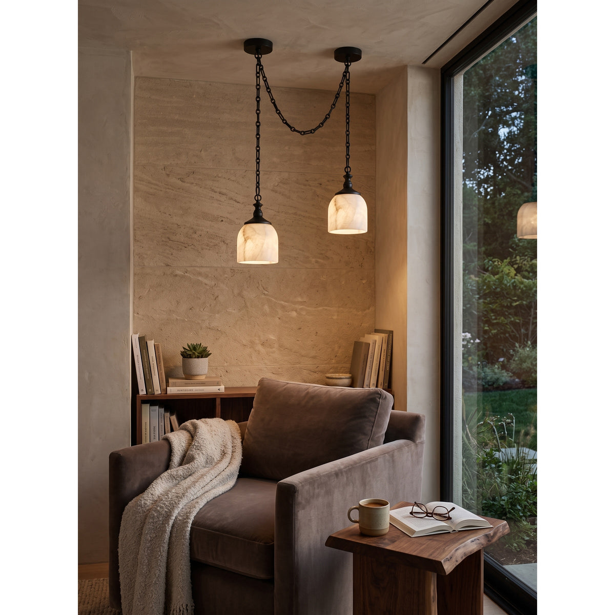 Vernwick Chain Alabaster Chandelier
