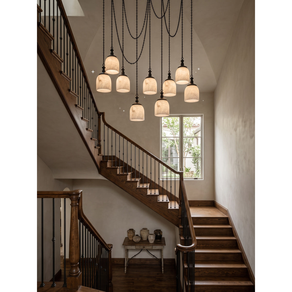 Vernwick Chain Alabaster Chandelier