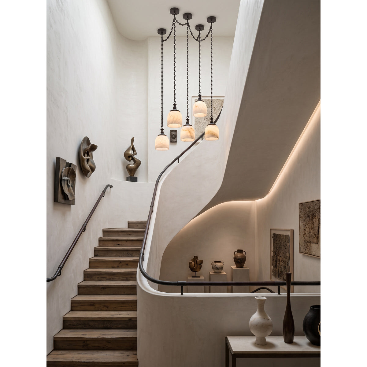Vernwick Chain Alabaster Chandelier