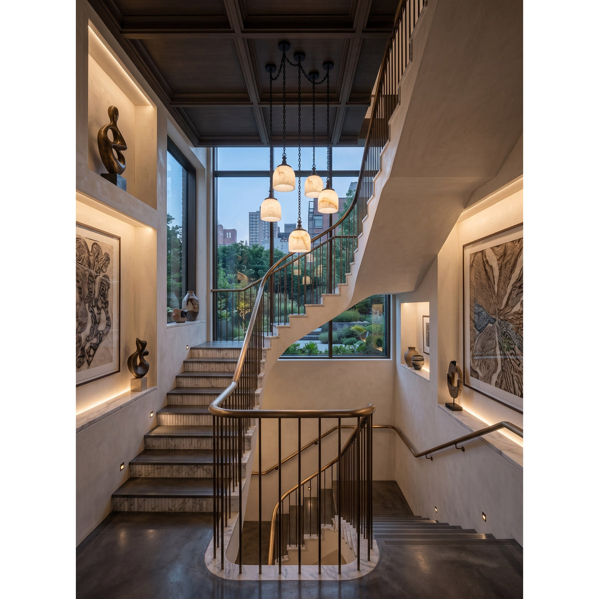 Vernwick Chain Alabaster Chandelier
