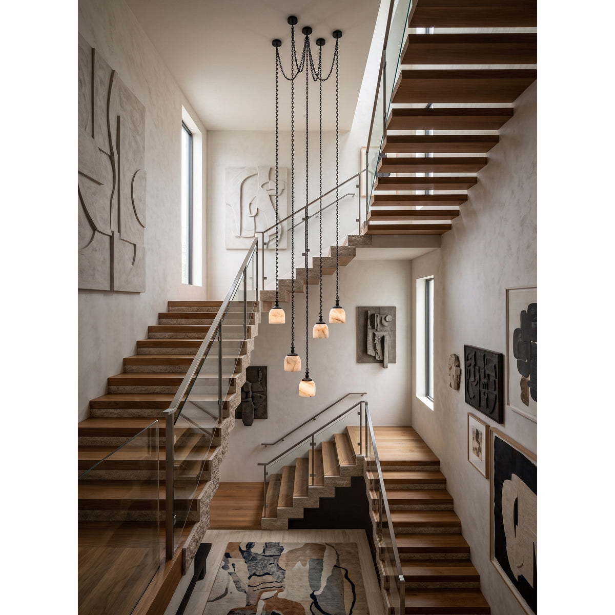 Vernwick Chain Alabaster Chandelier