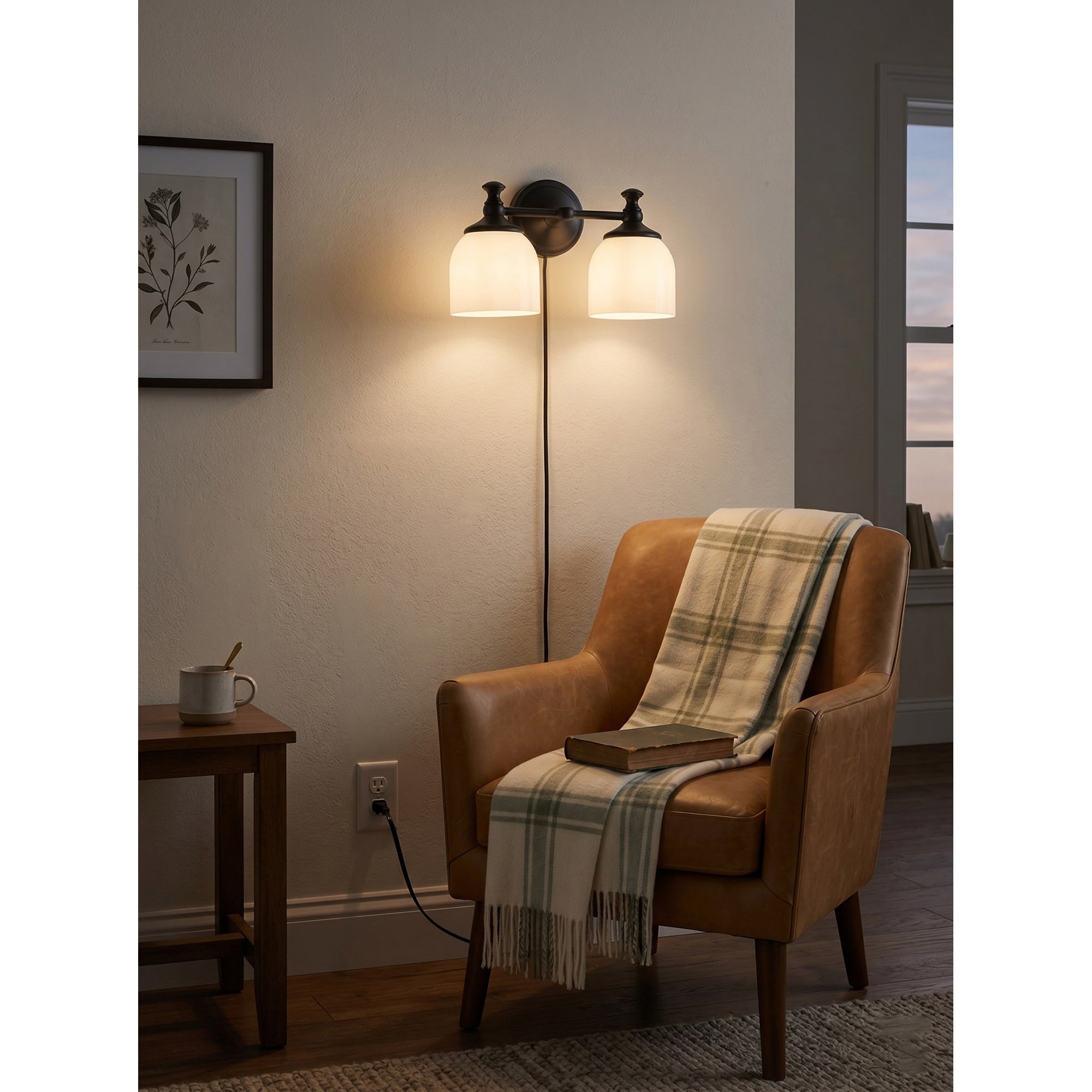 Chart wall sconce shown in a modern black finish.