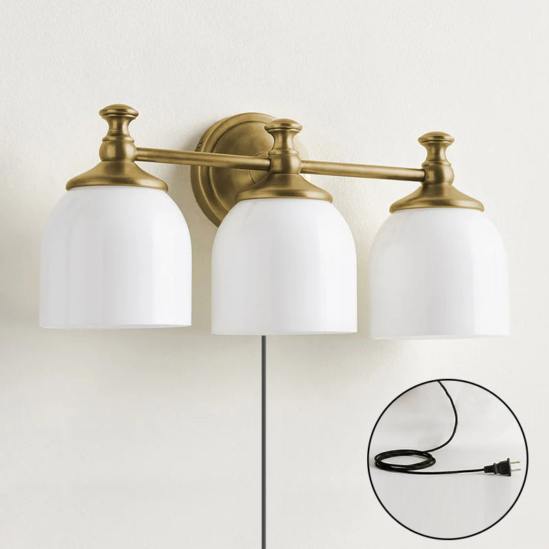 Zoriel Chart Glass Plug-in Wall Sconce