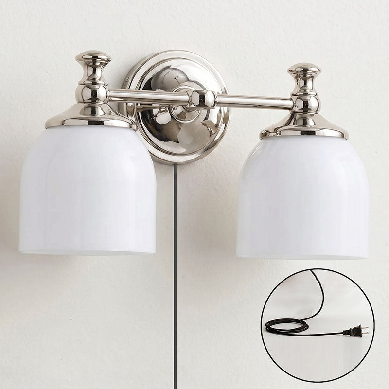 Zoriel Chart Glass Plug-in Wall Sconce