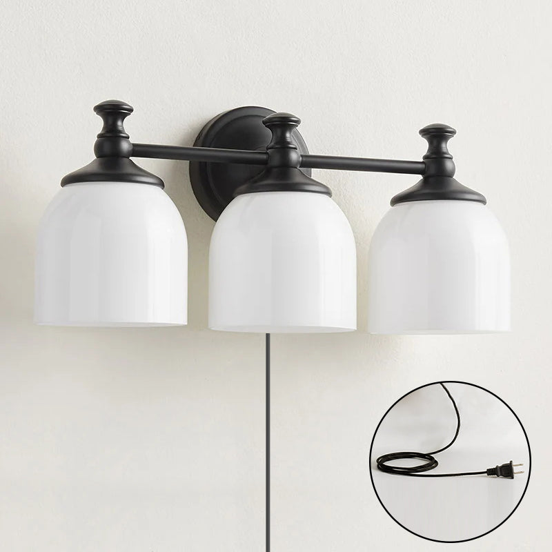 Zoriel Chart Glass Plug-in Wall Sconce