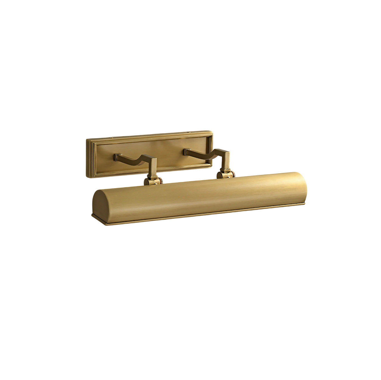 Chawton Wall Sconce in hand-rubbed brass finish, front view.