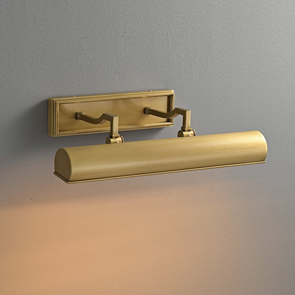 The elongated hood of the Chawton Picture Light.