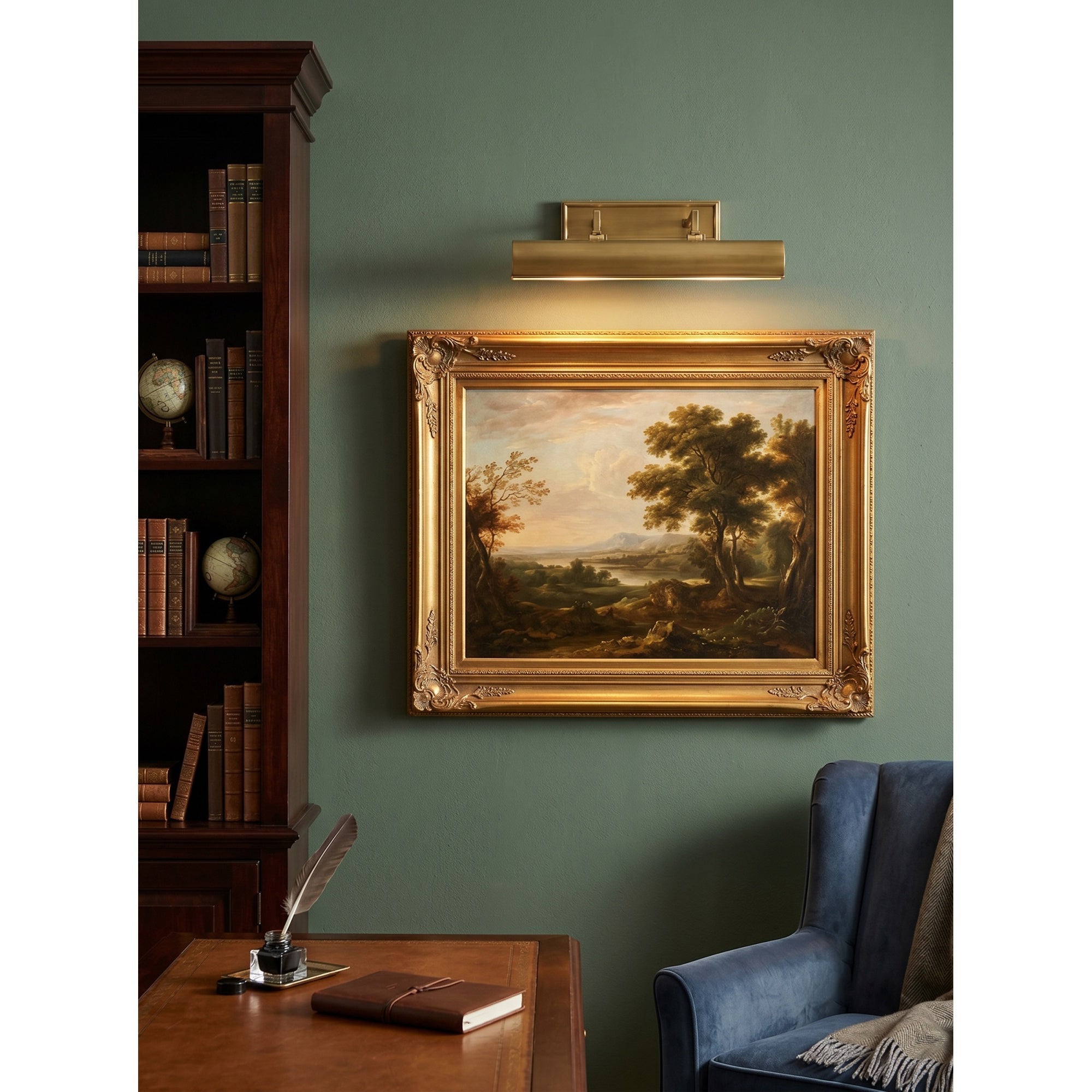 Side profile of the Chawton Wall Sconce showing its dimensions.