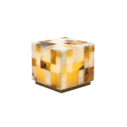 Checkerboard Alabaster Table Lamp on a white background.