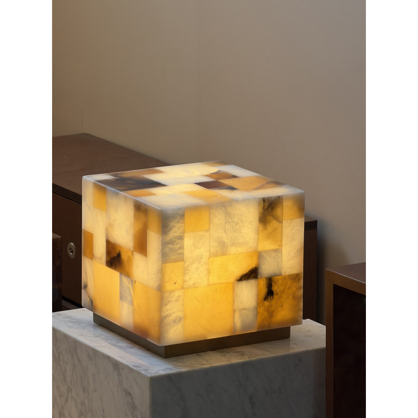 Full view of the lamp, showcasing its proportions.
