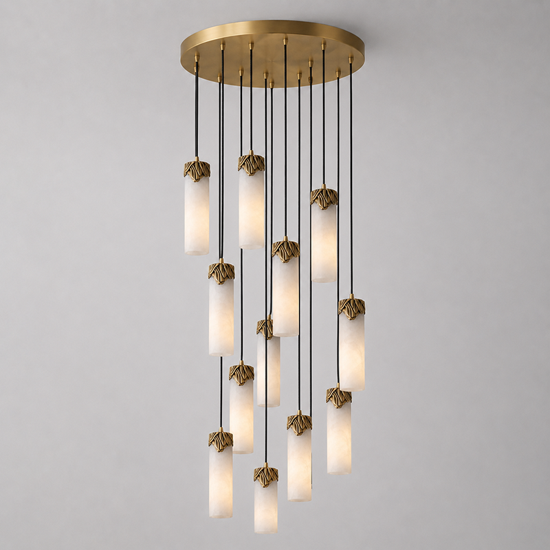 Elaron Cascad Alabaster Chandelier