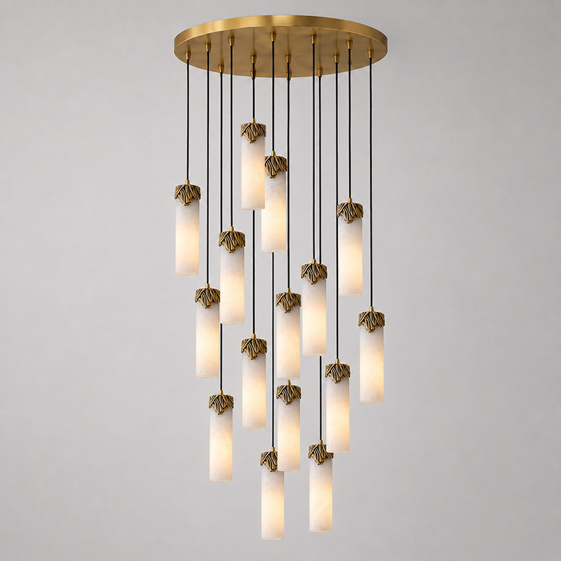 Elaron Cascad Alabaster Chandelier
