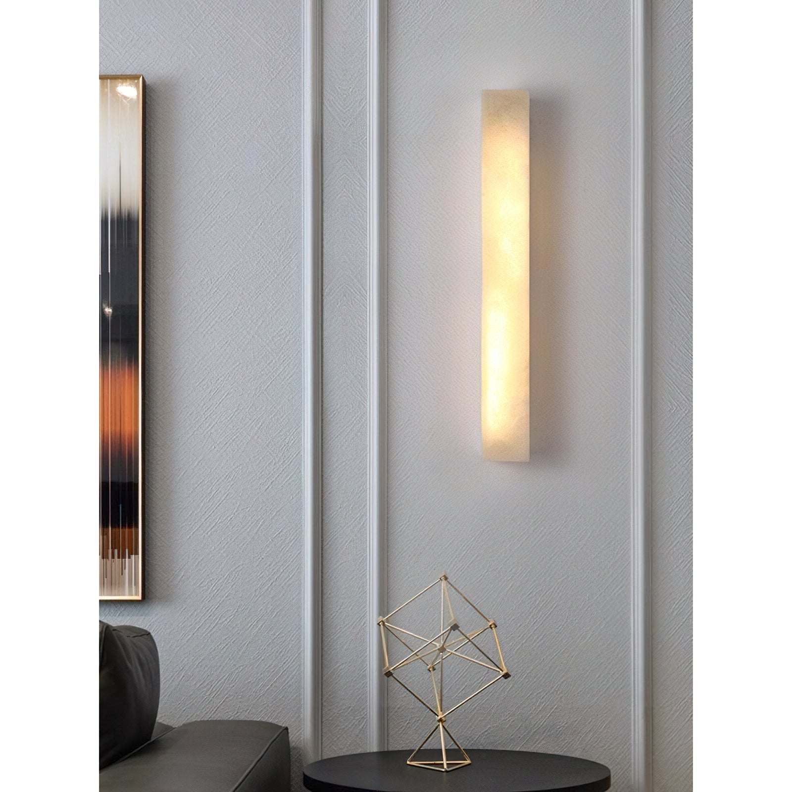 Comparison of the different available heights for the Dara wall sconce.