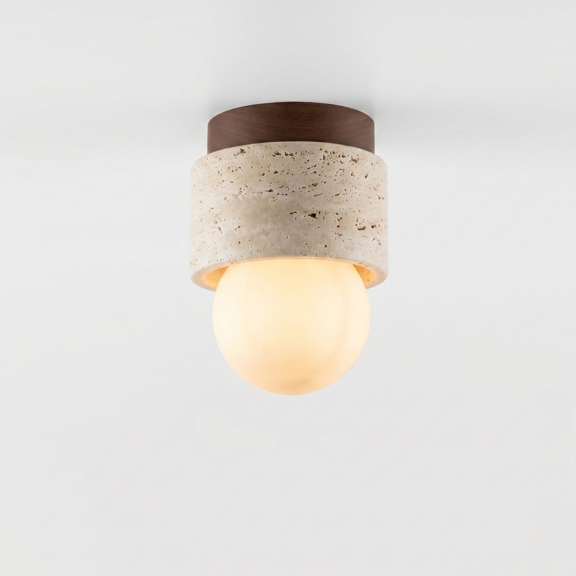 Product dimensions overlay on an image of the Davise Flush Mount.