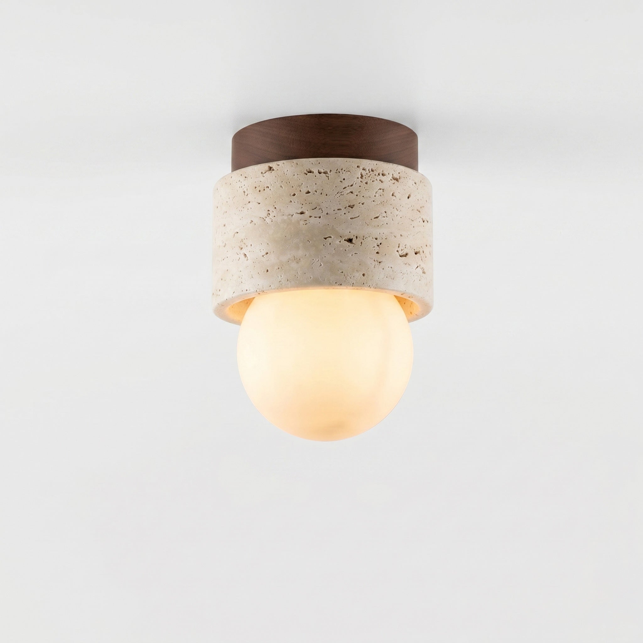 Product dimensions overlay on an image of the Davise Flush Mount.