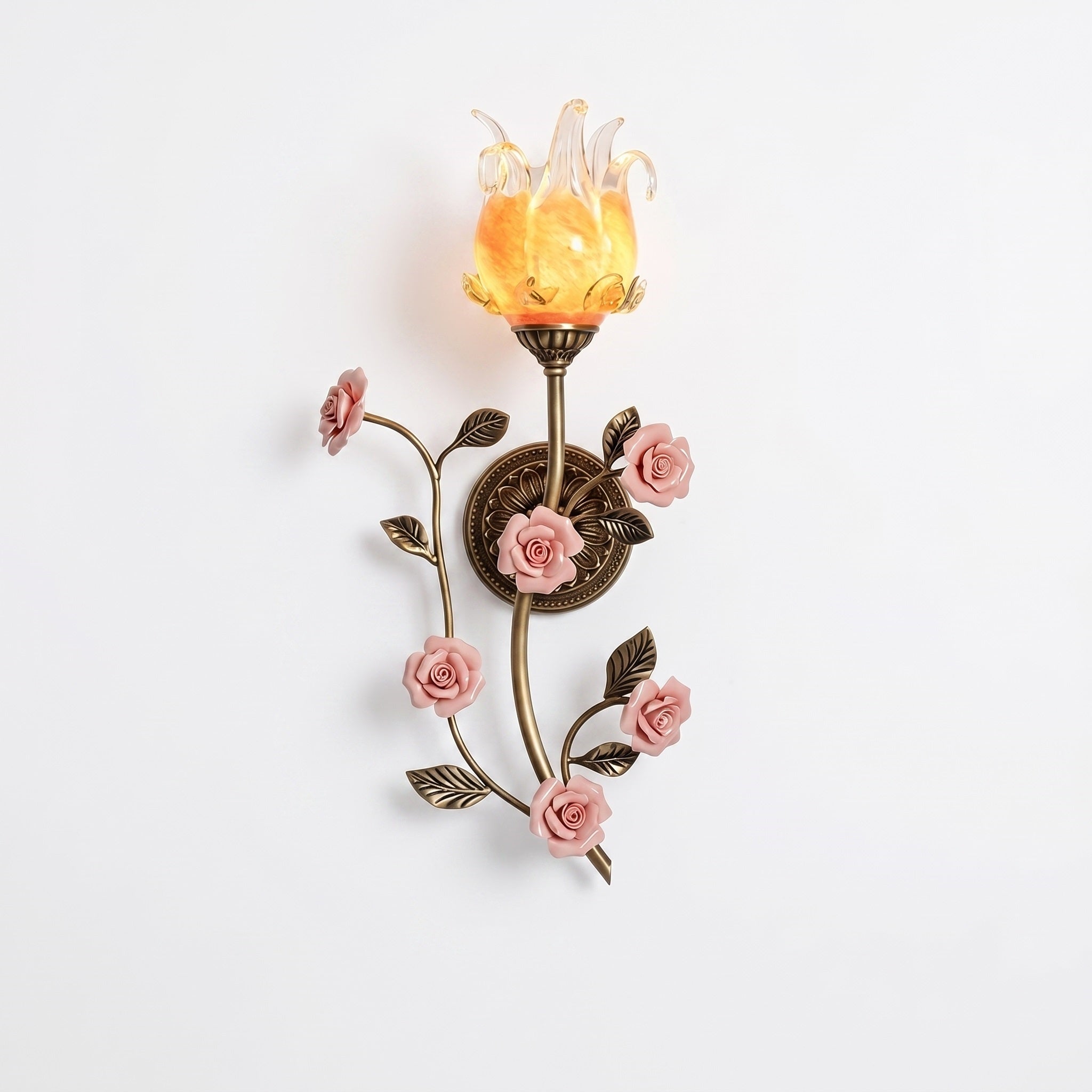The sconce in a maximalist interior, complementing other decorative elements.