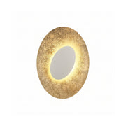 Front view of the Escale Blade Wall Sconce in a gold leaf finish.
