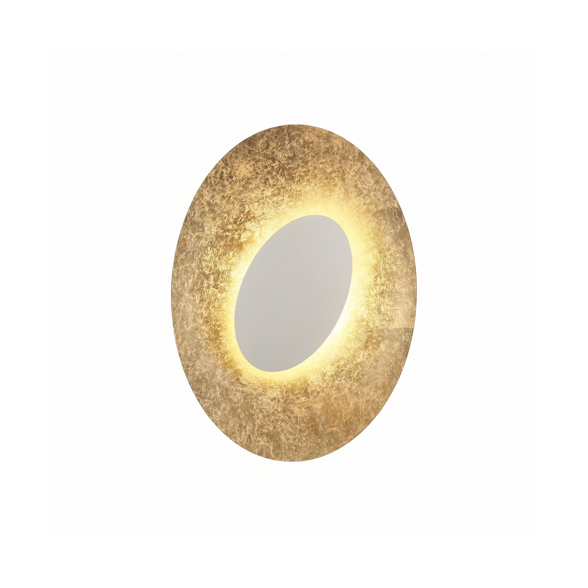 Front view of the Escale Blade Wall Sconce in a gold leaf finish.