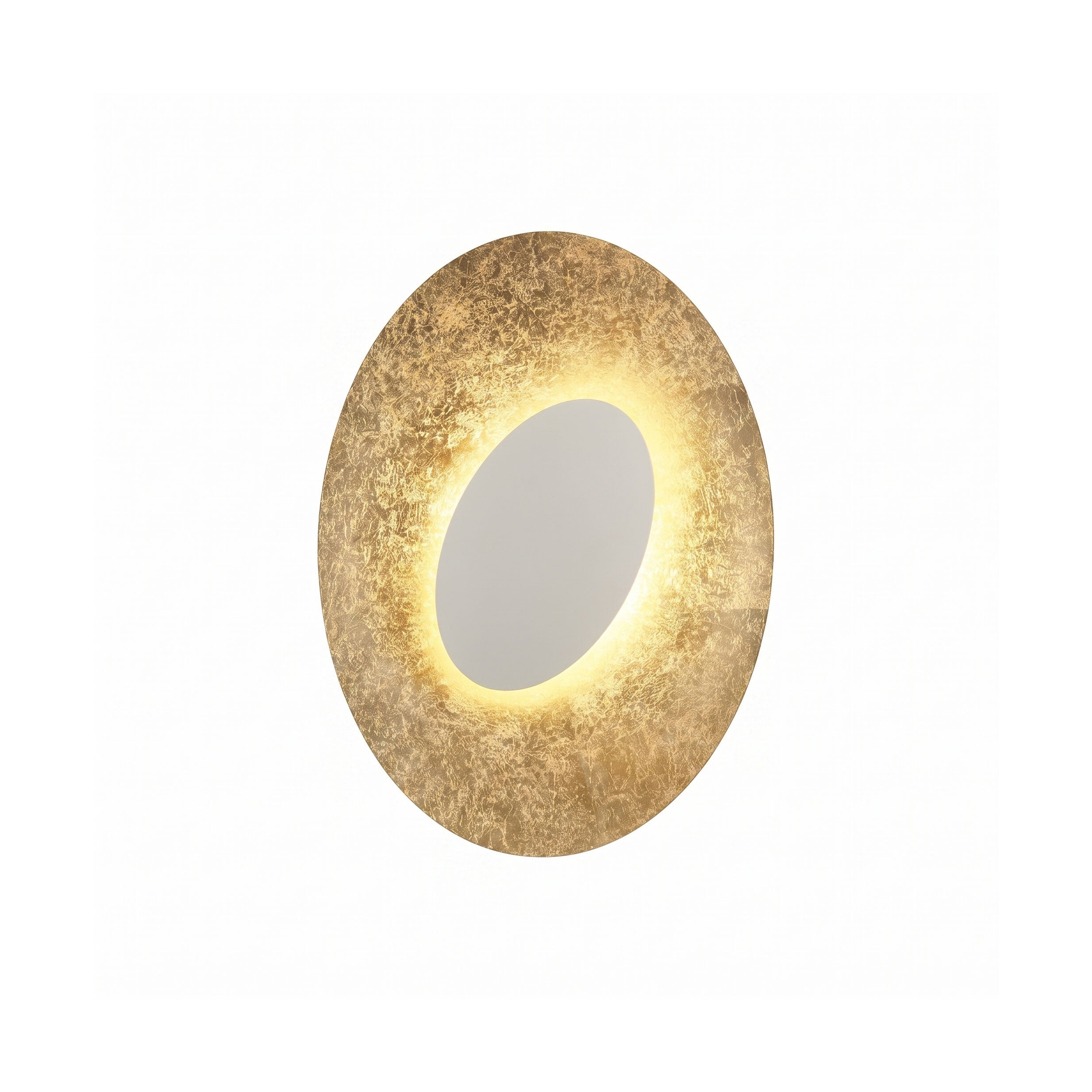 Front view of the Escale Blade Wall Sconce in a gold leaf finish.