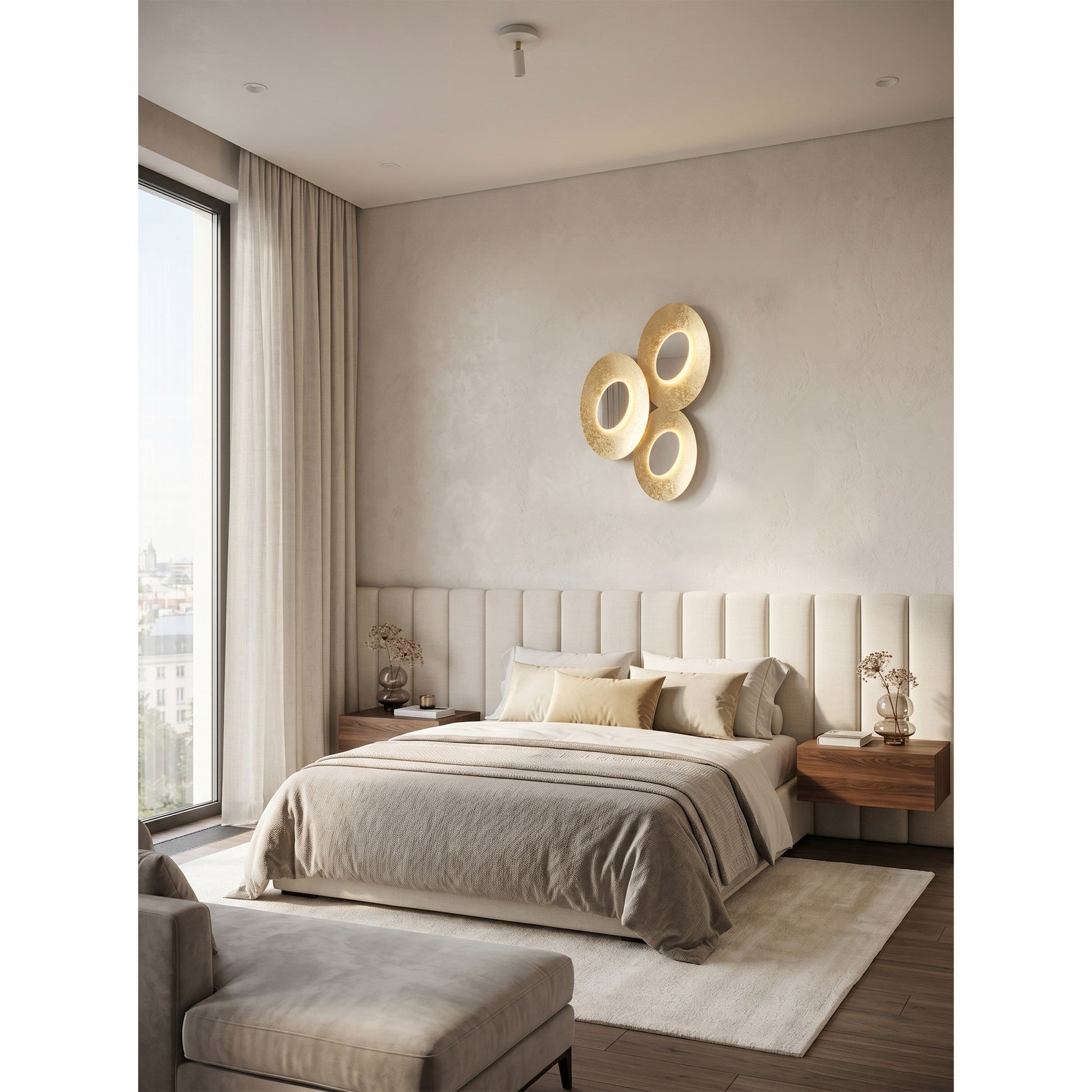 Side profile view showcasing the low-profile design of the Escale Blade Wall Sconce.