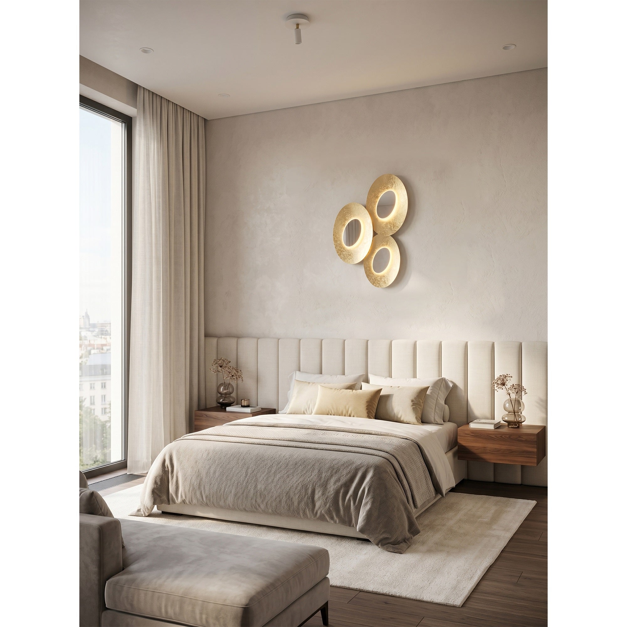 Side profile view showcasing the low-profile design of the Escale Blade Wall Sconce.