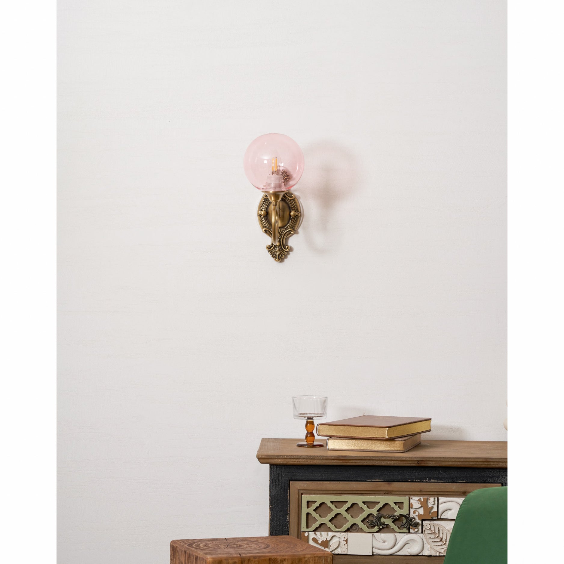 Lifestyle image of the Evelyn Wall Lamp in a hallway setting.