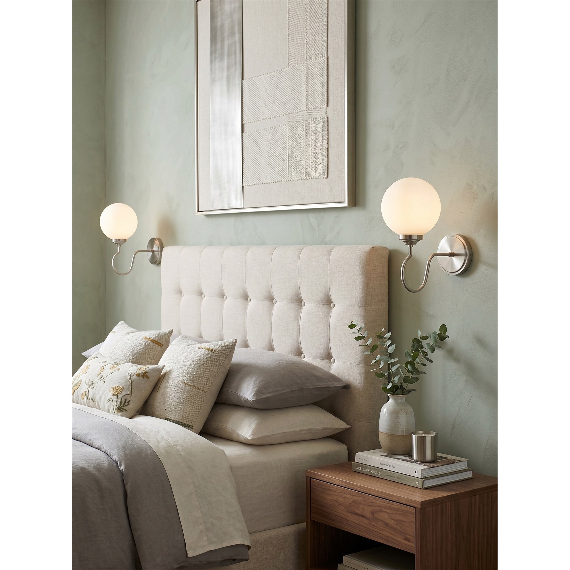 Close-up of the mounting canopy for the Floren Wall Sconce.