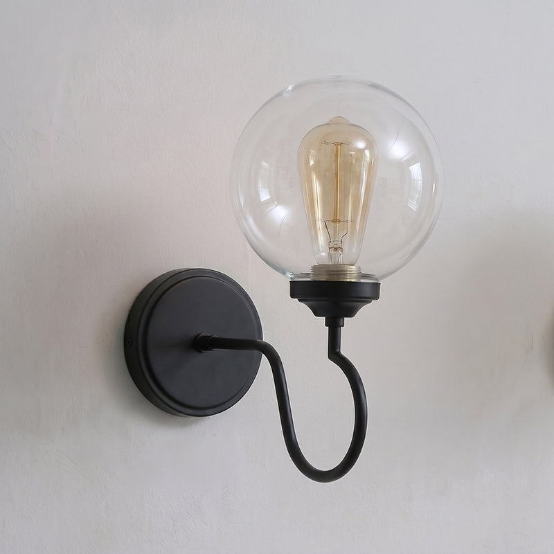 Overhead view of the Floren Wall Sconce's curved design.