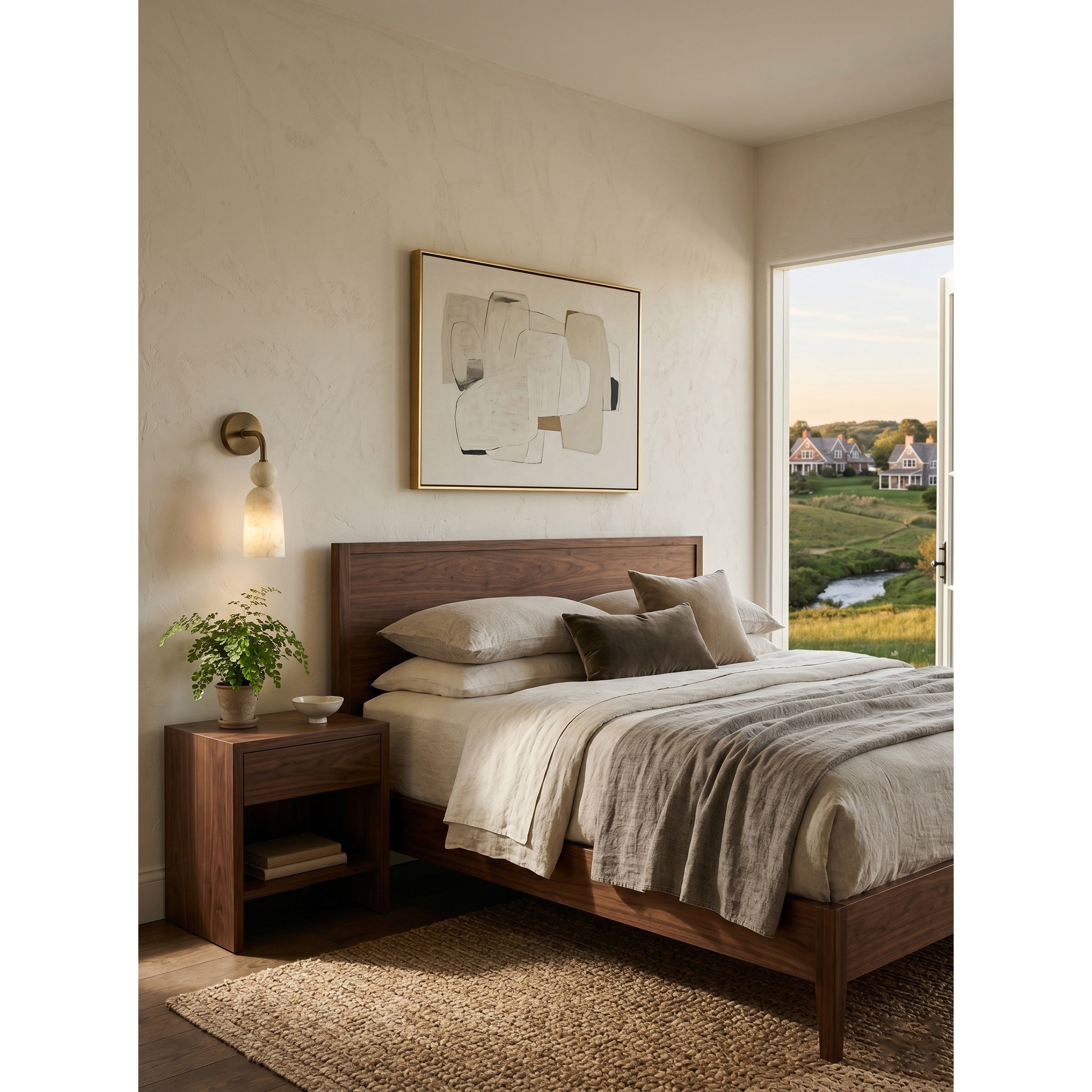Top-down view of the alabaster shade and G9 socket housing.
