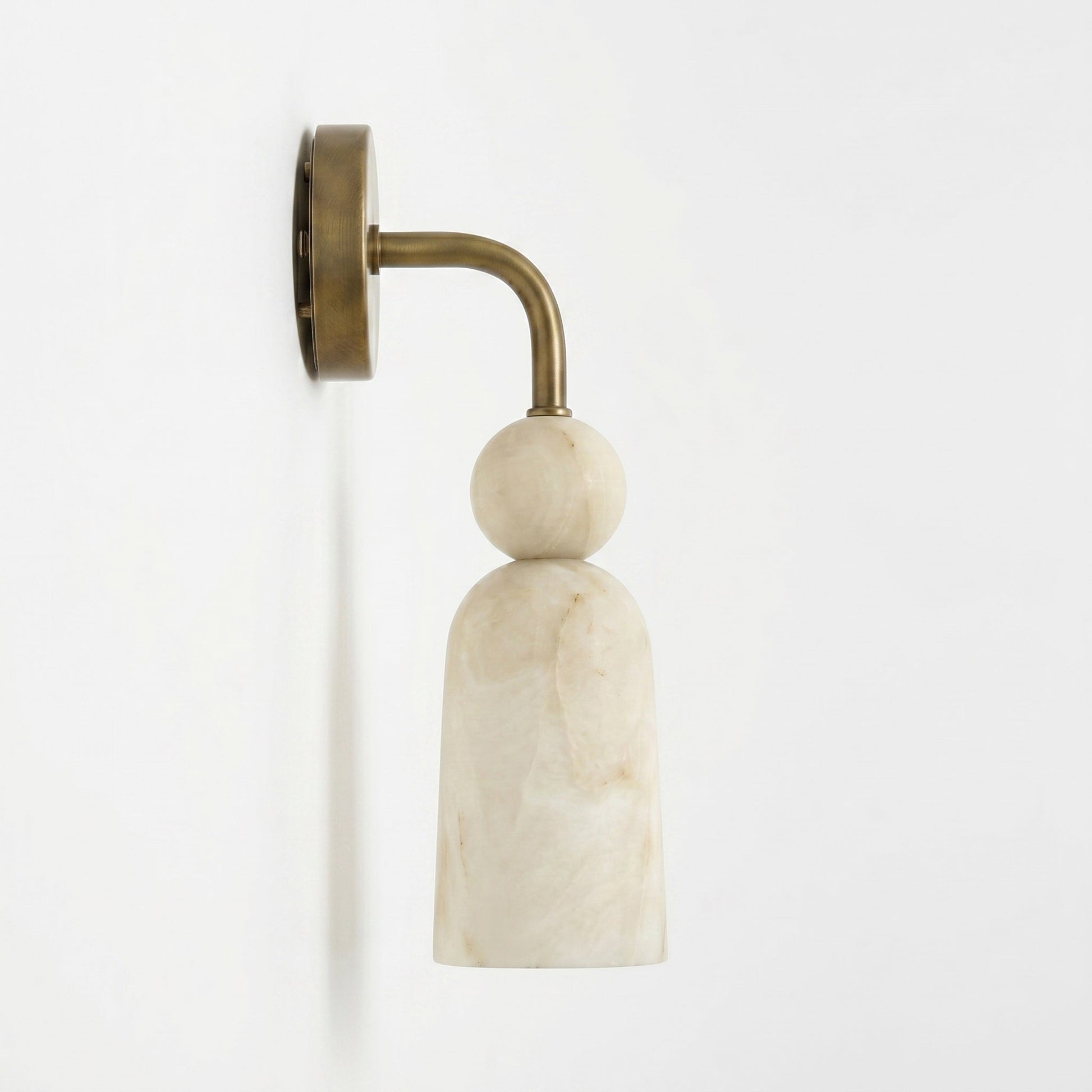 Unlit view of the sconce, emphasizing the material textures.