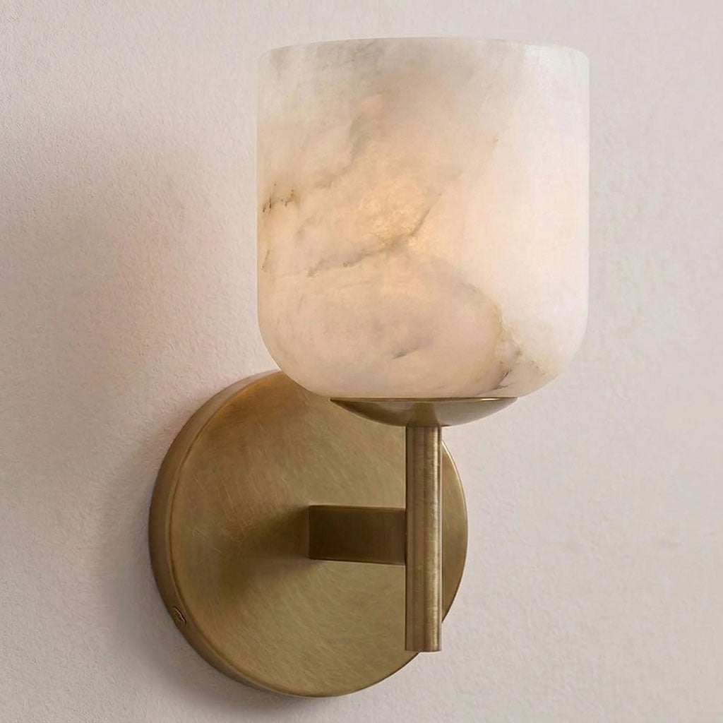 The Garrison Sconce unlit, showcasing its sculptural quality as wall art.