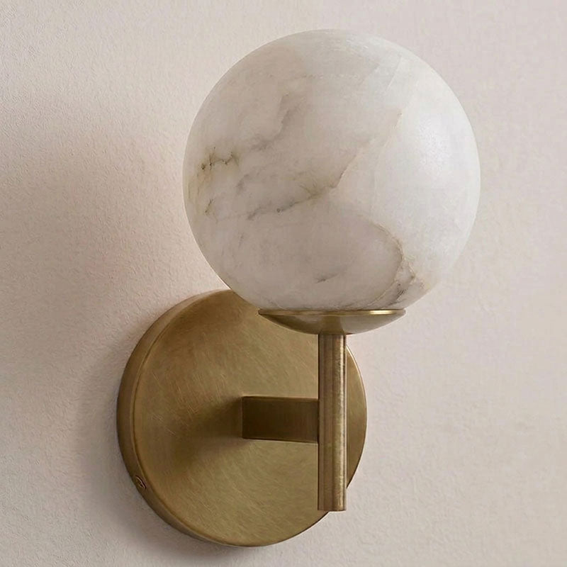Studio shot of the alabaster shade on a white background.