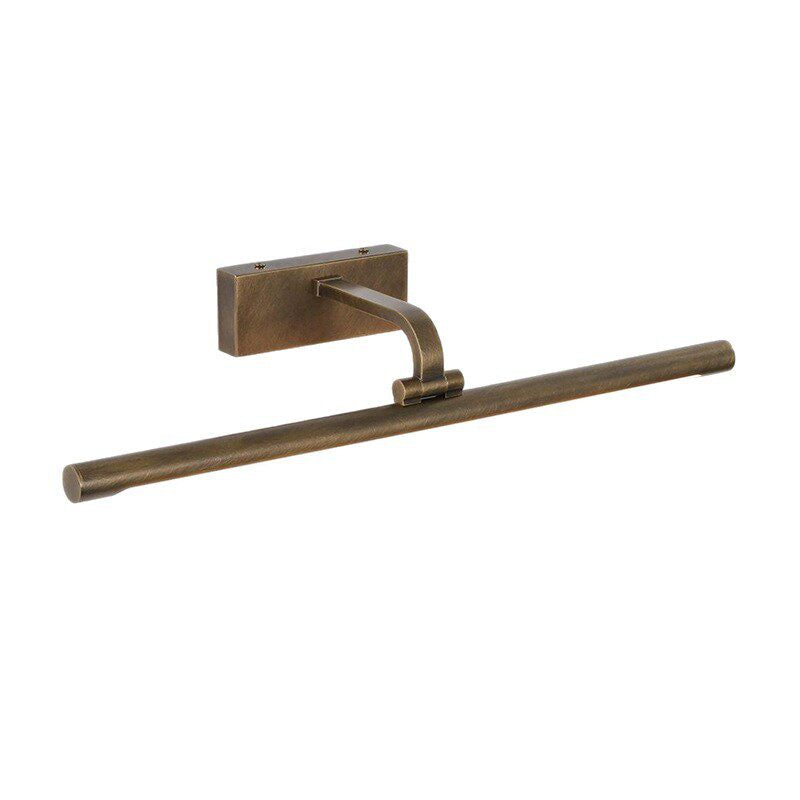 Full view of the Goya Brass Wall Sconce's linear form.