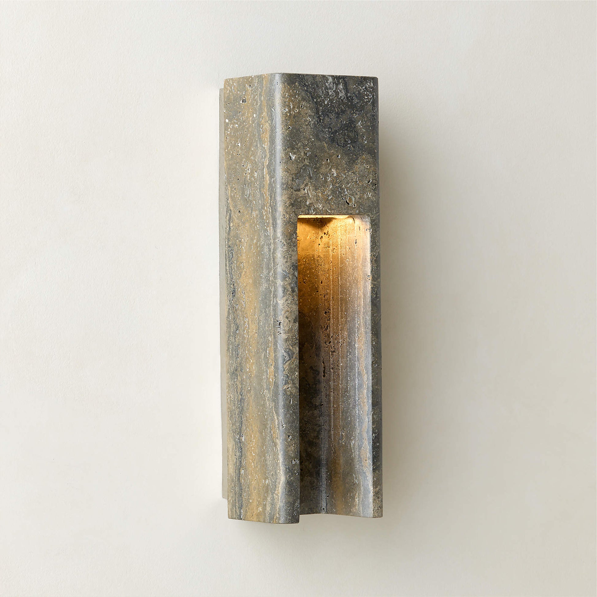 Comparison of the beige and silver gray travertine finishes side-by-side.