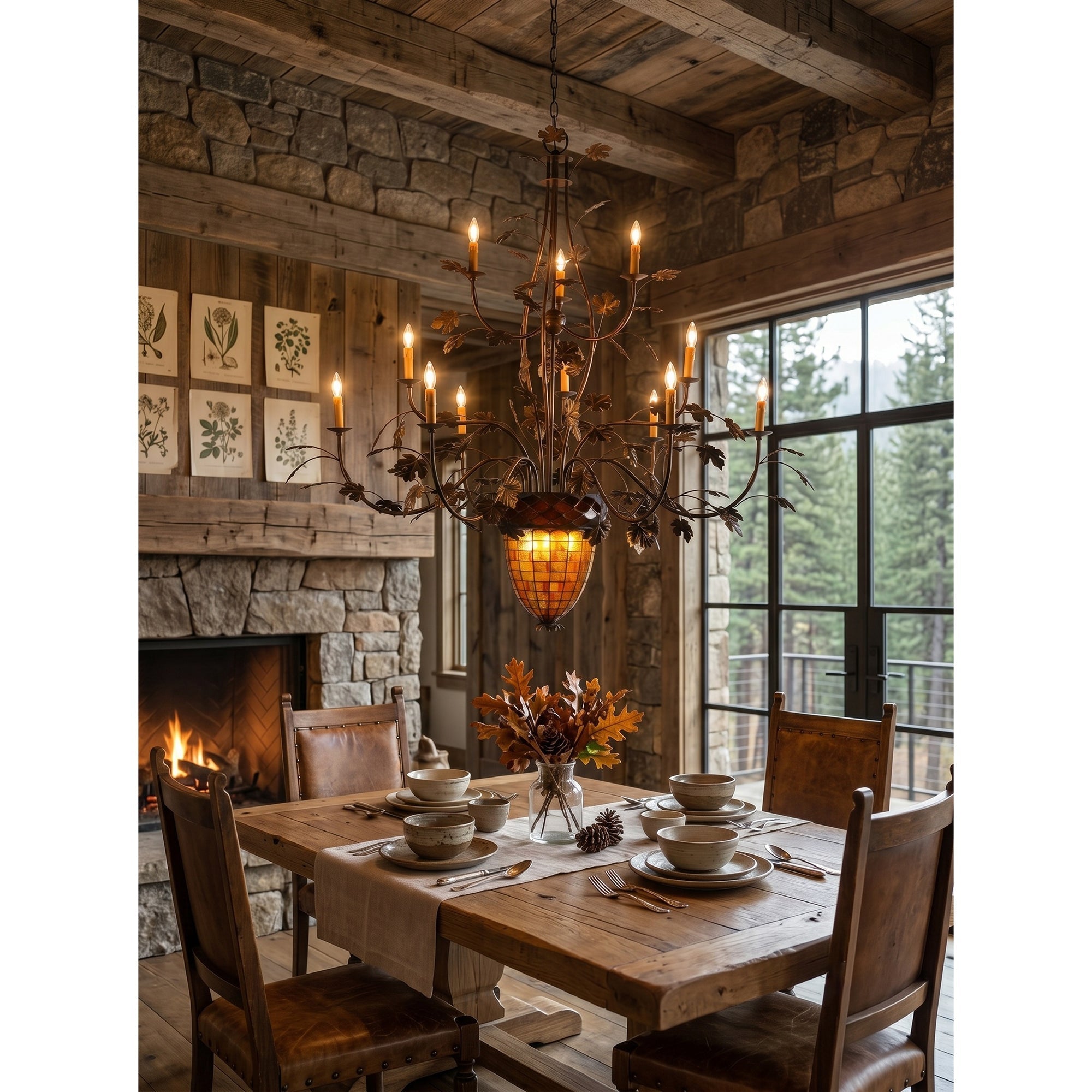 The multi-tier structure of the Greenbriar Chandelier.