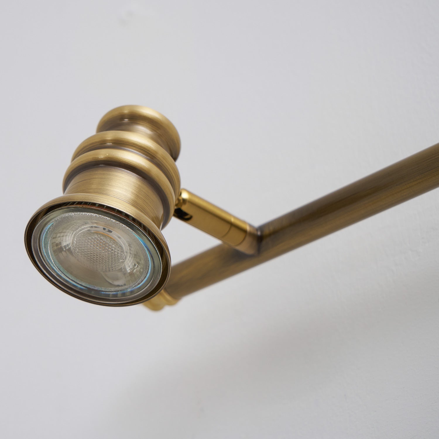Detail of the lamp's mounting hardware.