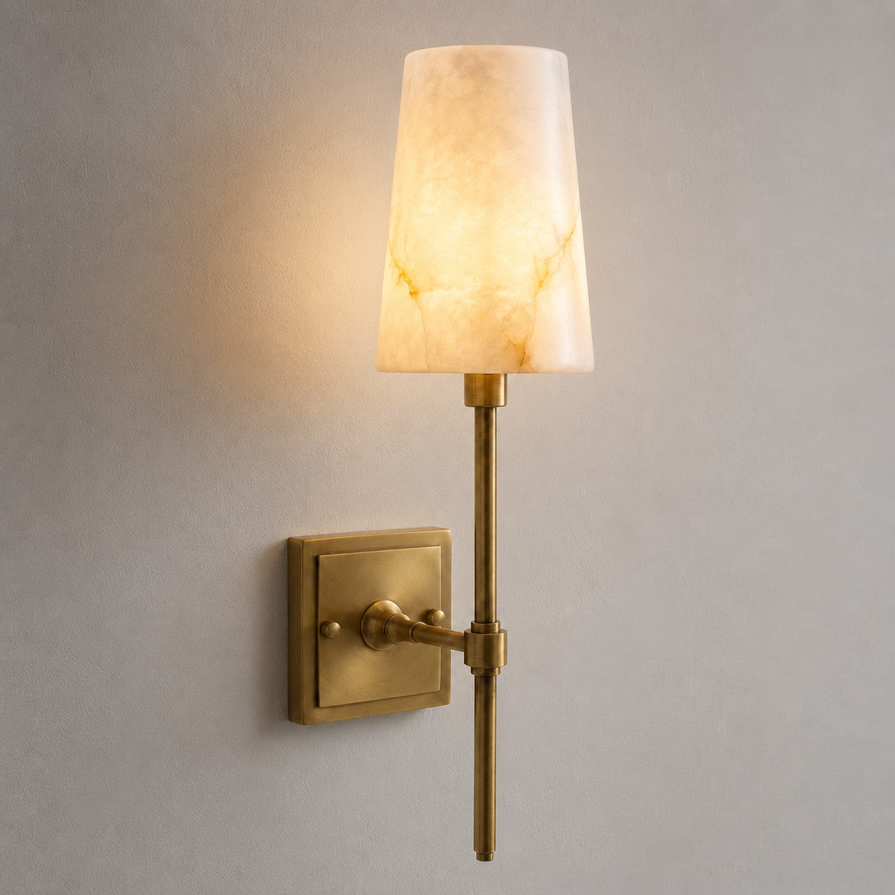 Diagram showing the dimensions of the two-head sconce.