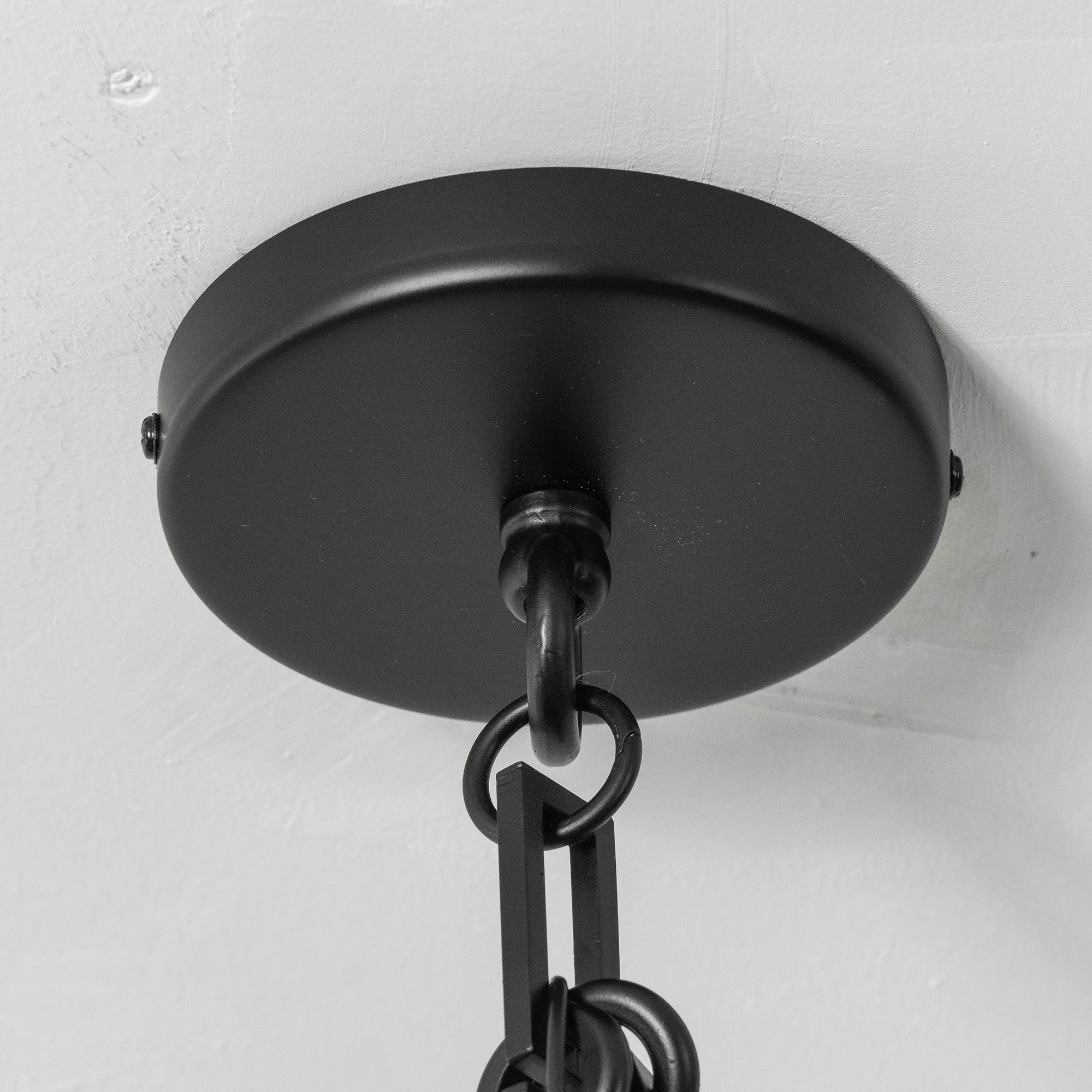 The 6-head configuration of the cascade chandelier.