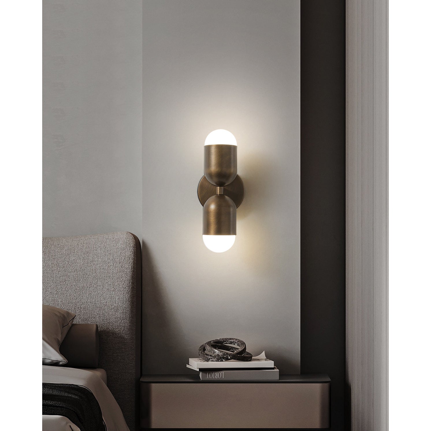 Installation detail of the Jensen Wall Sconce's backplate.