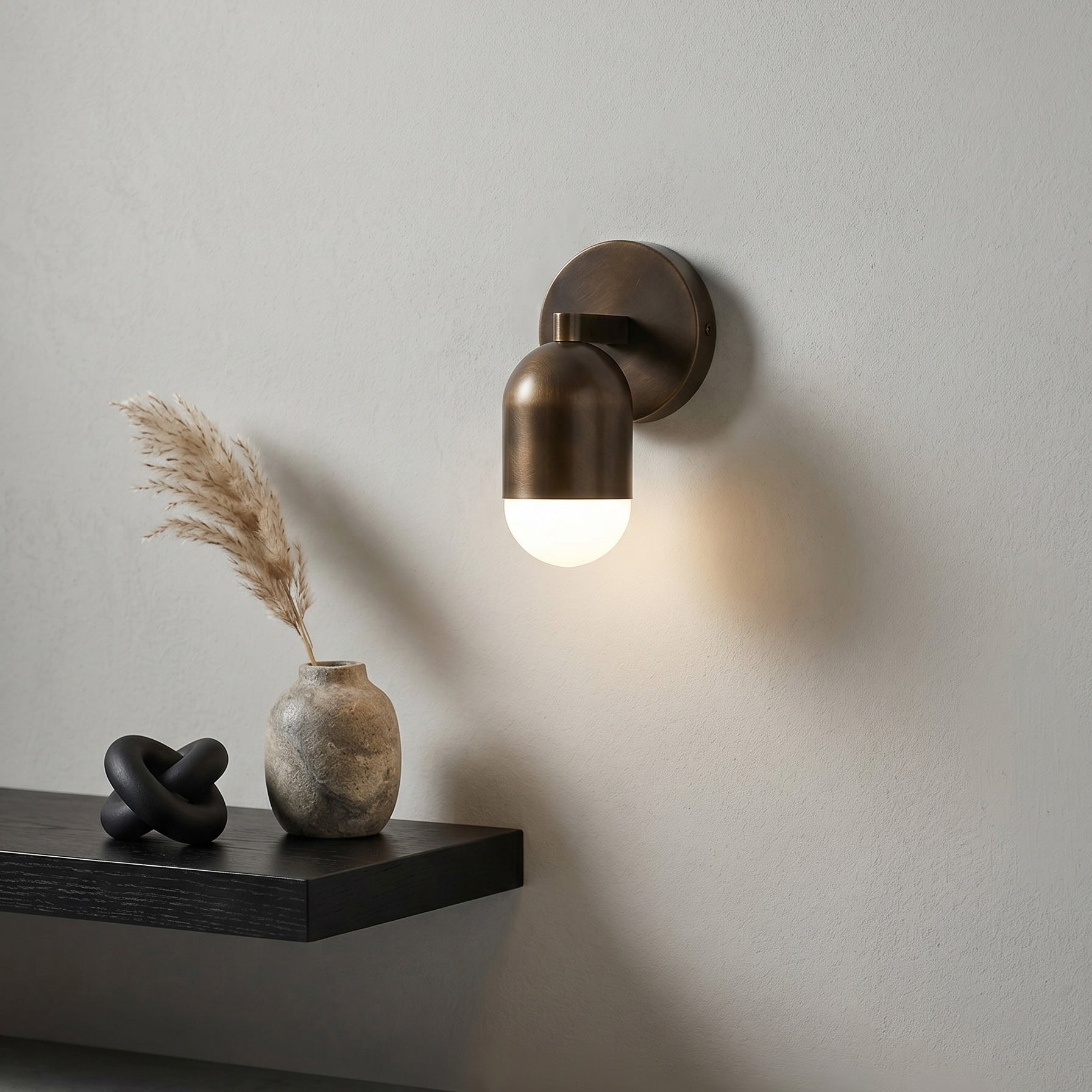 Side view of the Jensen Wall Sconce showing its slim profile.